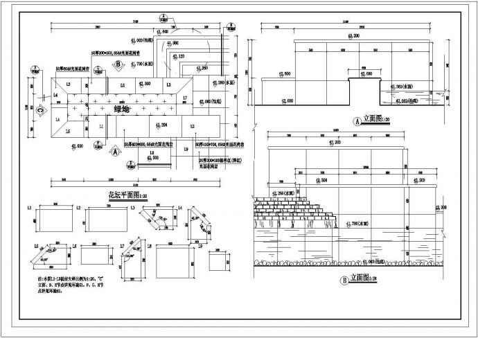 某套旱喷广场CAD建筑设计完整施工图_图1