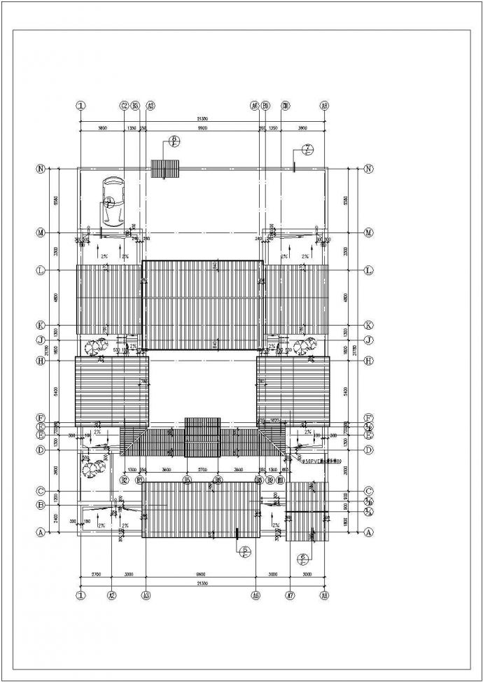 某一层四合院住宅设计cad建筑方案图（甲级院设计）_图1