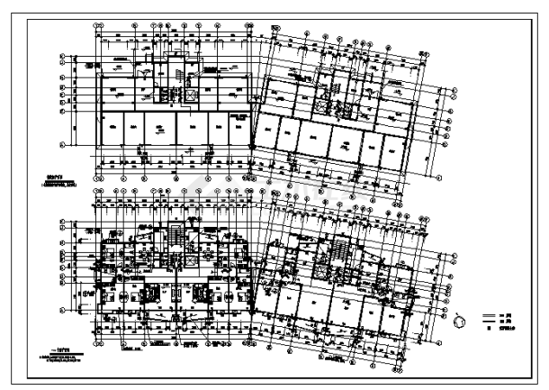 7117平方米某十一层住宅楼建筑施工cad图，共十张-图一