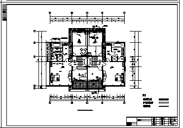 378平方米某三层带半地下室别墅建筑施工cad图，共三十二张-图一