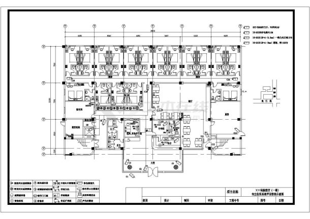 上海某七层快捷酒店安防系统平面设计cad施工图-图一