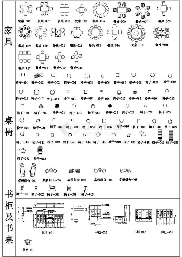 经典室内装修设计cad图例材质库总图（标注详细，种类齐全）-图一