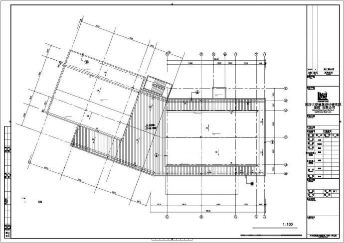 某三层钢框架结构售楼处建筑设计方案CAD图纸_图1