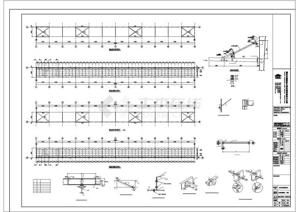 某大型物流仓库结构设计方案CAD图纸-图二