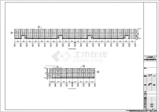 某门式刚架结构产业园厂房建筑设计方案CAD图纸-图一