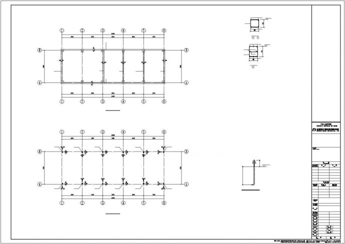 某单层门式刚架结构废料间建筑结构设计方案CAD图纸_图1