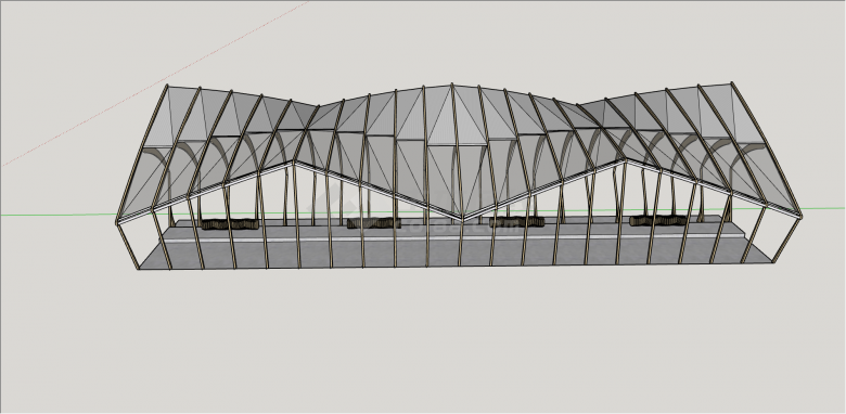 现代创意新廊架桥梁su模型-图二