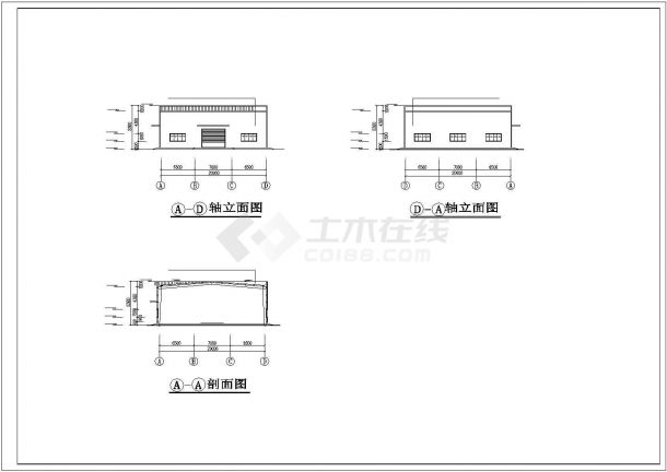 某20米钢结构厂房建筑结构设计方案CAD图纸-图一