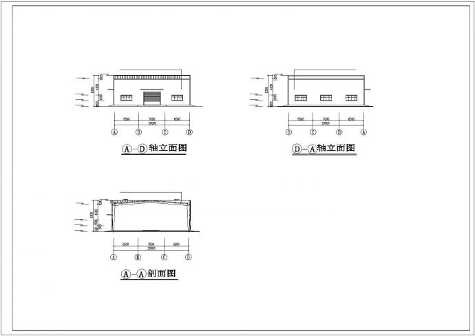 某20米钢结构厂房建筑结构设计方案CAD图纸_图1