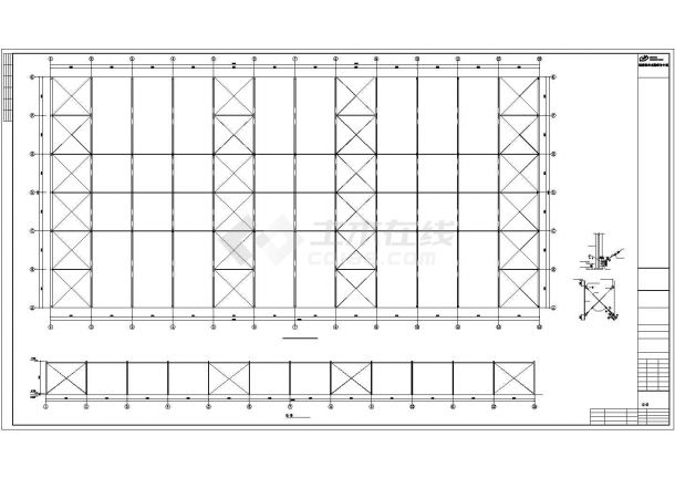 某大型成品库建筑结构设计方案CAD图纸-图一