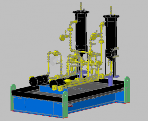 典型柴油泵设计cad三维模型图纸（标注详细）-图一