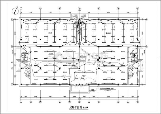 某多层厂房车间电气设计cad施工图（含强电弱电设计）-图二