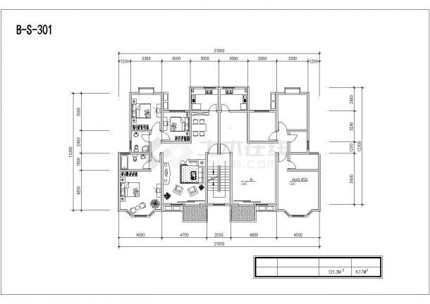 某多层砖混户型建筑设计方案CAD图纸-图一