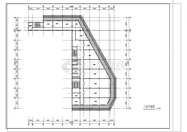 古建办公楼建筑施工CAD图纸，标注明细-图二