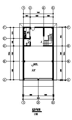 516平方米某五层商住楼建筑施工cad图，共八张-图一