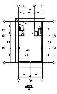 516平方米某五层商住楼建筑施工cad图，共八张_图1