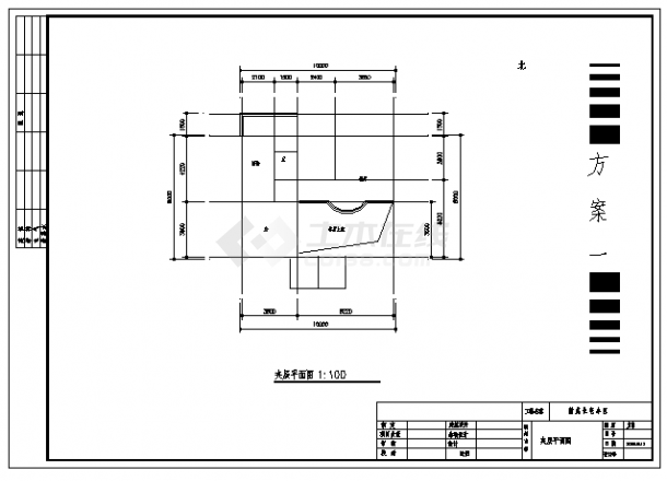 某四层带夹层住宅小区建筑施工cad图(含三套设计图，共二十四张)-图二