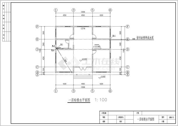 某云南普洱风格住宅小区CAD给排水电气施工图-图一