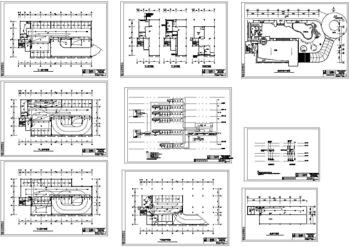 某现代标准海边车库水电房消防系统详细设计施工CAD图纸