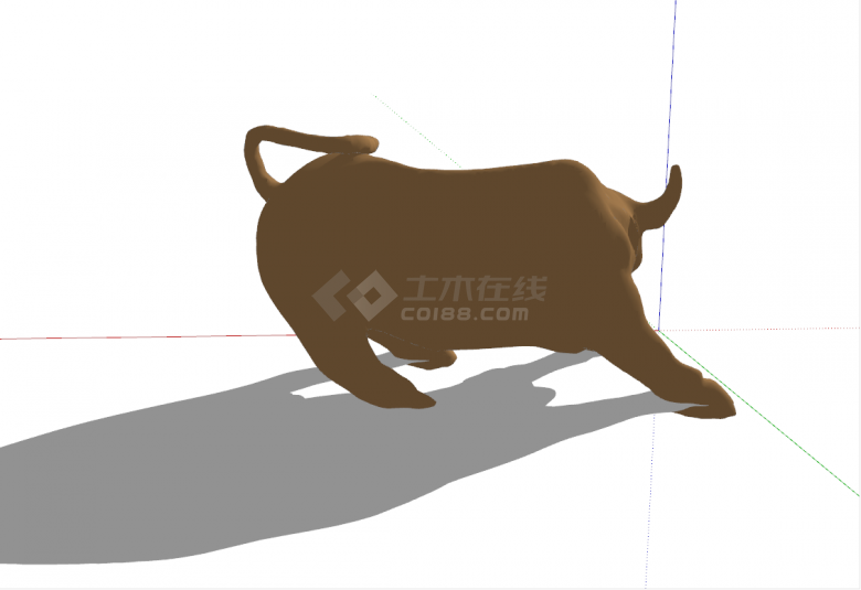 中式现代经典造型厚重牛su模型-图一