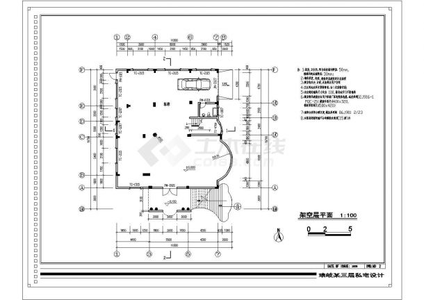 某别墅小区四层16.3×19.7CAD建筑设计施工图全套-图一