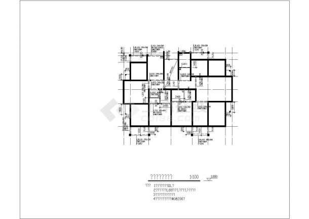 某二层带阁楼层别墅设计cad全套建筑施工图（含结构设计）-图二