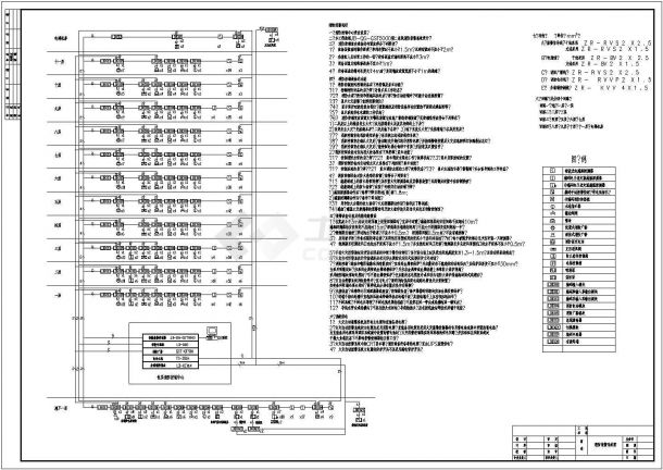 某现代标准大型建筑火灾自动报警系统详细设计施工CAD图纸-图二
