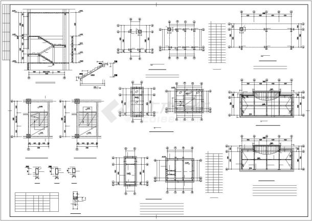 地上12层框架结构小区住宅楼结构施工图（地下一层）-图二