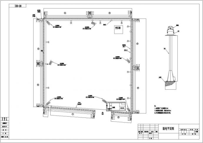 某现代标准厂区安保系统详细设计施工CAD图纸_图1