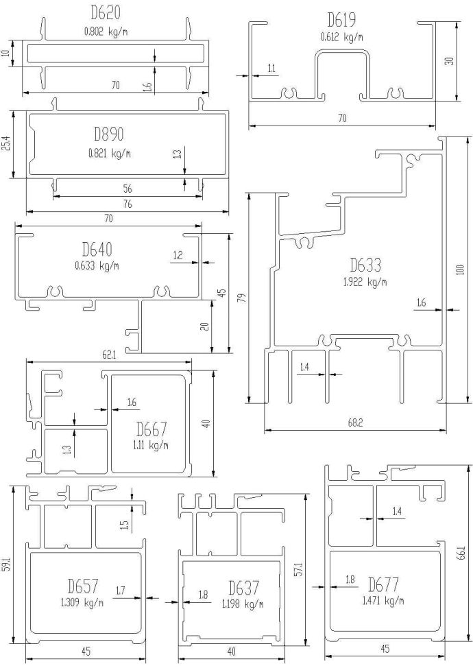 武汉某重点大学教学楼铝合金推拉窗建筑设计CAD施工图_图1