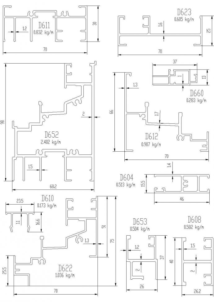 北京某高档网咖铝合金推拉窗结构设计CAD施工图_图1