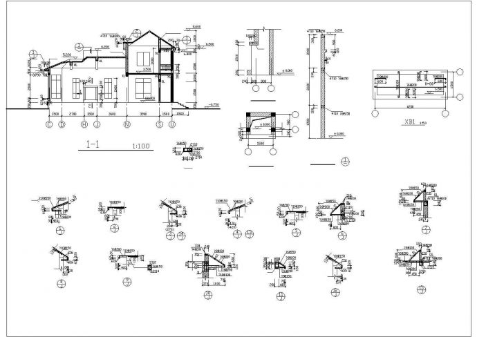 一首都全套豪华别墅建筑参考详图_图1