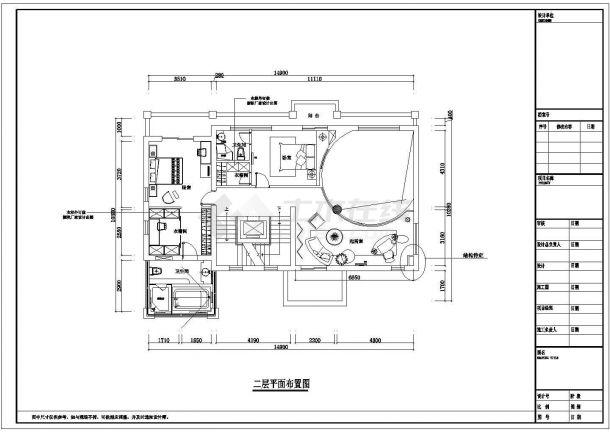 某三层框架结构别墅室内装修设计cad全套施工图（甲级院设计）-图一