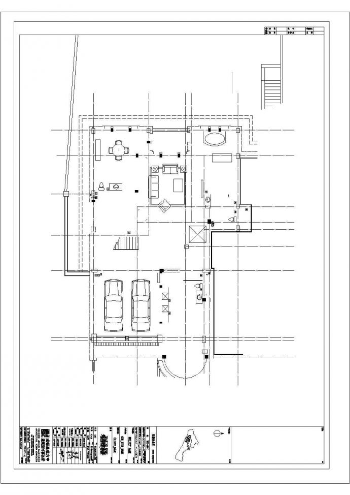 某三层砖混结构别墅设计cad全套建筑施工图（甲级院设计）_图1