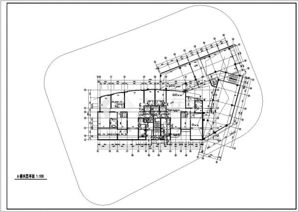 某高层经典住宅楼建筑设计CAD图纸-图二