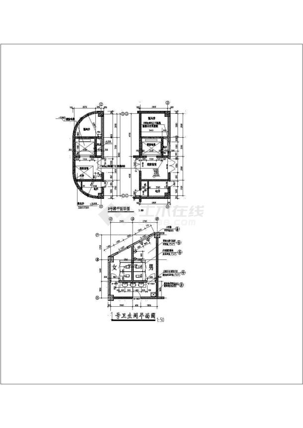 某高层的住宅楼建筑施工CAD图（共3张）-图二