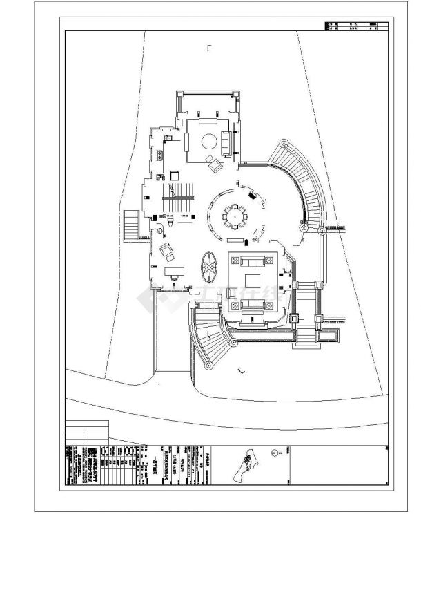 某二层带地下层砖混结构简欧别墅设计cad全套建筑施工图（甲级院设计）-图二