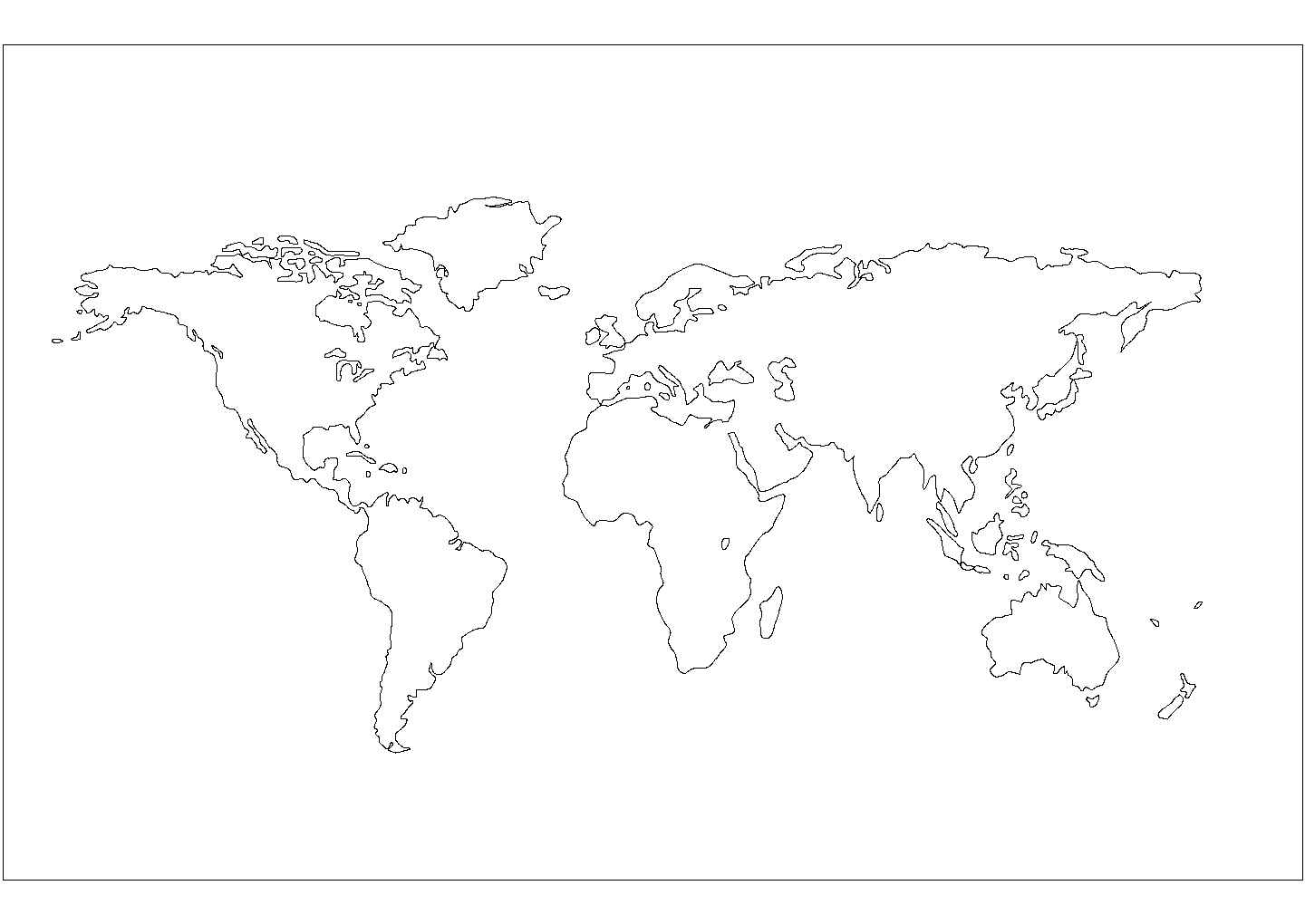 经典世界地图设计cad图例素材（甲级院设计）