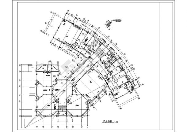 图书馆设计_少儿三层图书馆建筑施工CAD图-图二