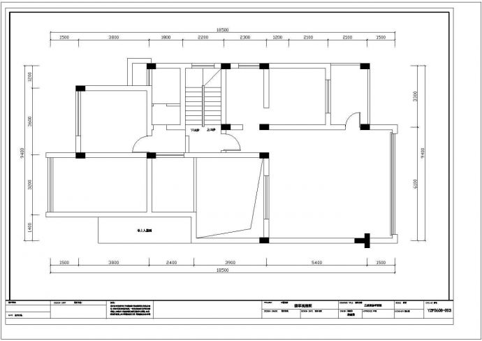 某四层框架结构别墅室内装修设计cad全套施工图（含效果图）_图1