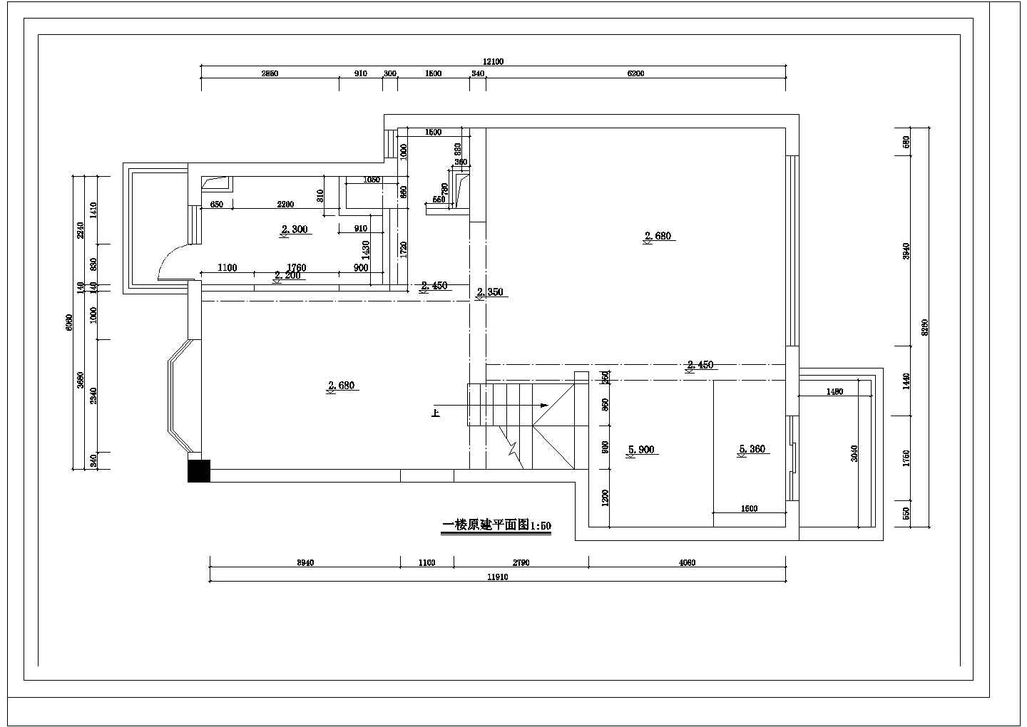 某三层砖混结构私人别墅室内装修设计cad全套施工图（含设计说明）
