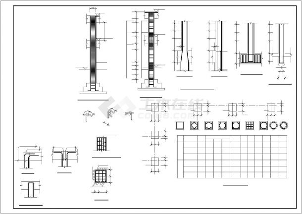 苏州市某私立中学6层混土结构教学楼全套结构设计CAD图纸-图一