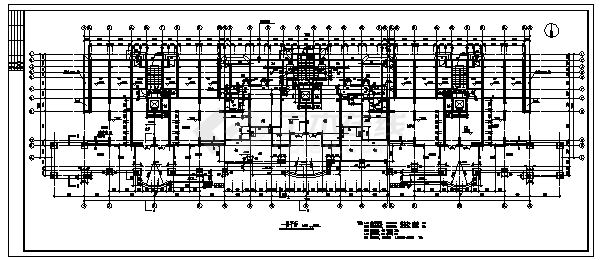 1万平方米十二层带地下室住宅楼建筑施工cad图(带阁楼设计，共二十六张)-图一