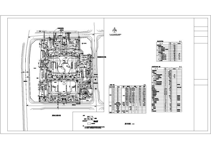 某大型多层绿色住宅小区规划设计cad总平面施工图（含经济技术指标）_图1
