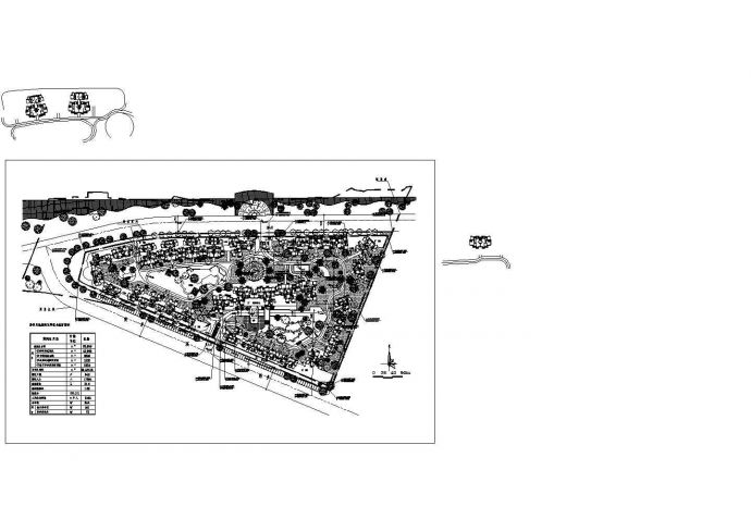 某大型多层居民小区景观规划设计cad总平面施工图纸（含技术经济指标）_图1