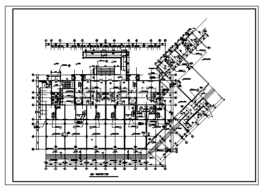 青岛十三层景苑工程六号楼建筑施工cad图，共十三张-图二