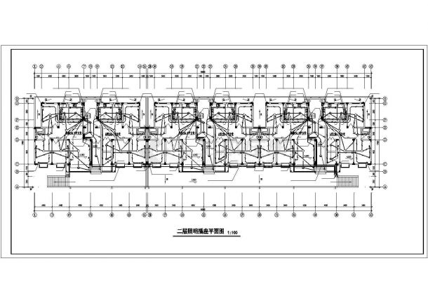 无锡市某六层带阁楼安置房电气施工设计图-图二