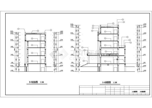 某经济开发区商业办公楼门卫建筑全套设计方案CAD图纸-图一