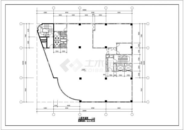 某经济开发区商务宾馆建筑全套设计方案CAD图纸-图一