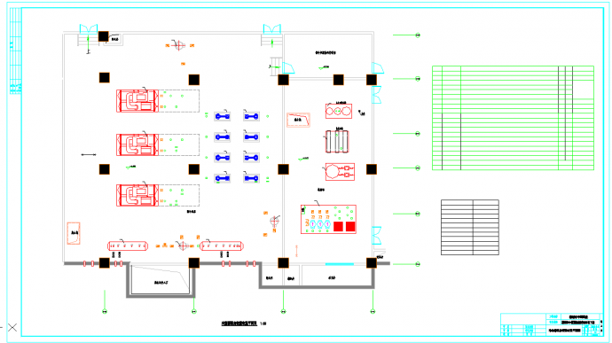 某地多层制冷机房冷热源系统暖通施工图纸_图1